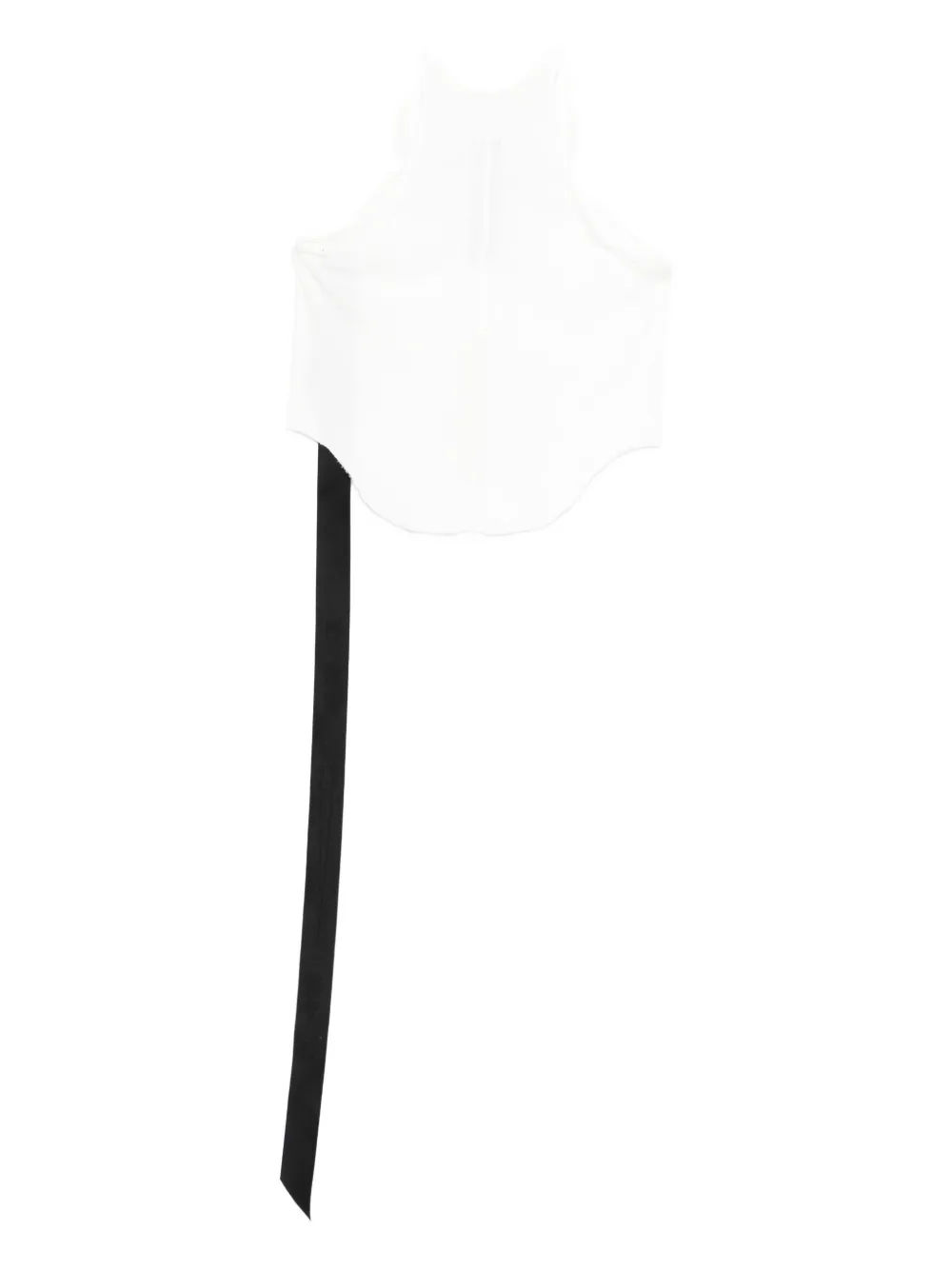 Rick Owens DRKSHDW raw-edge ribbon tank top Wit