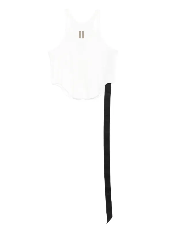 Rick Owens DRKSHDW raw-edge Ribbon Tank Top | White | FARFETCH