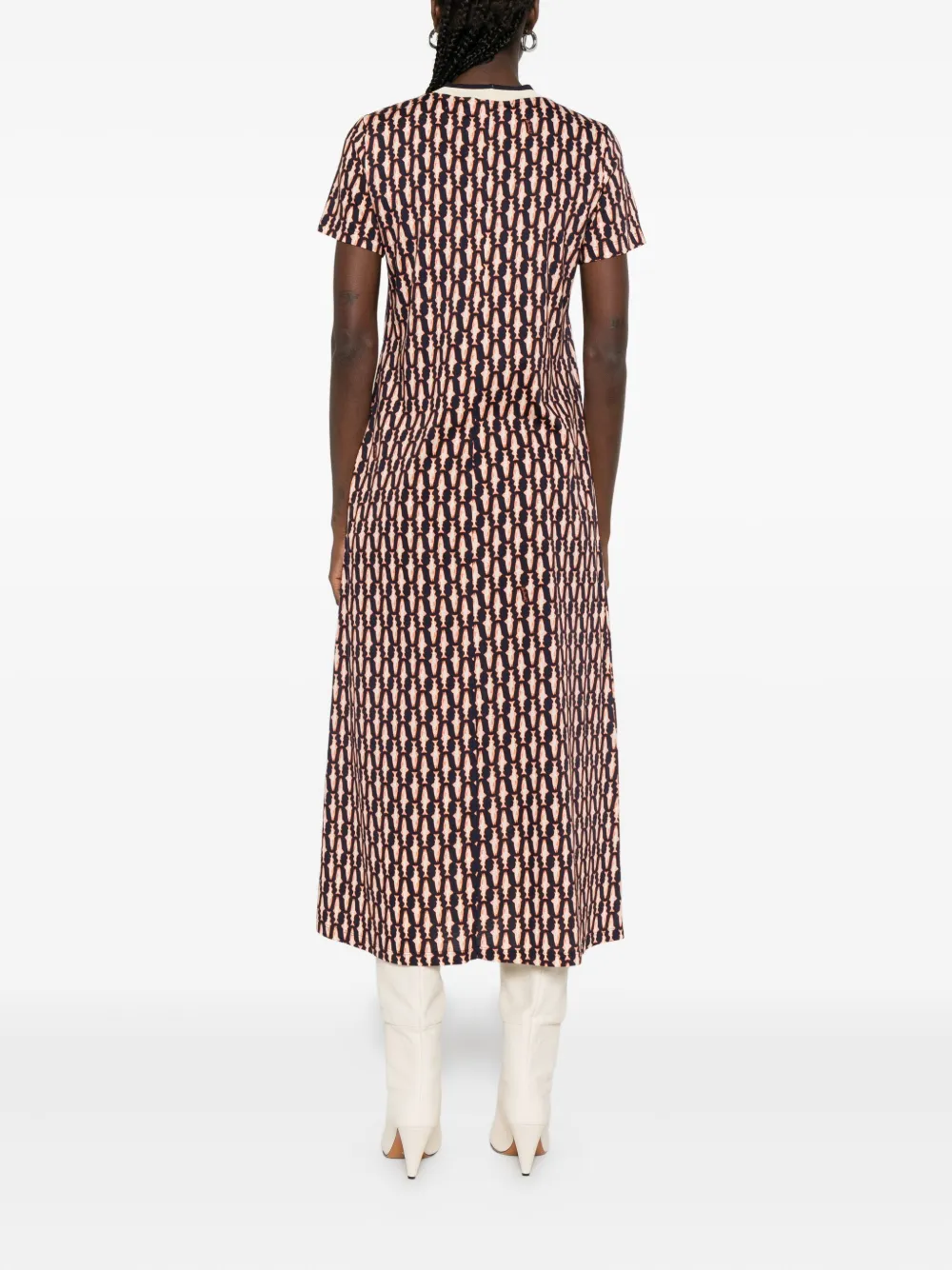 La DoubleJ Jurk met geometrische print Blauw