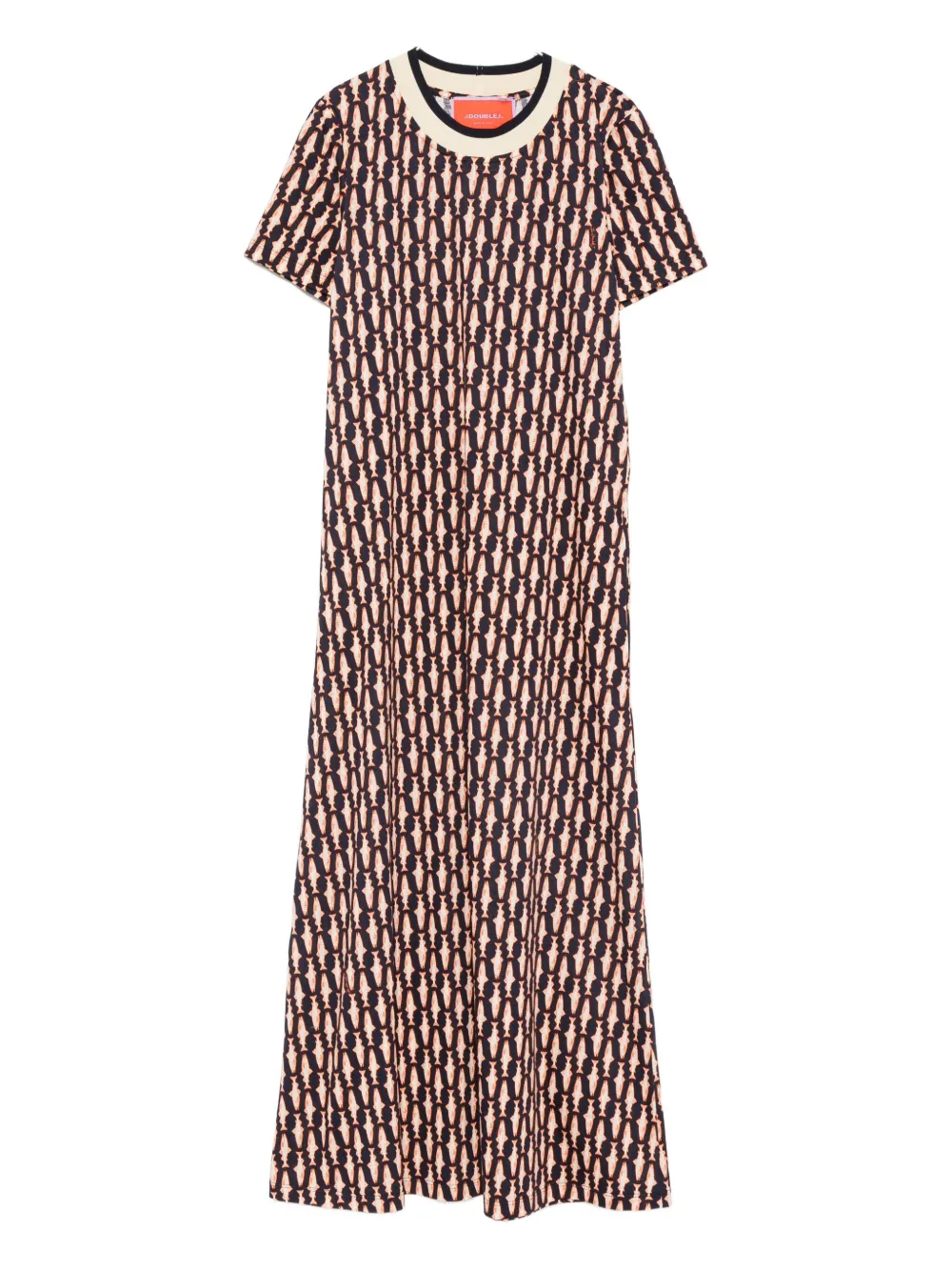 La Doublej Geometric-print Dress In Multi