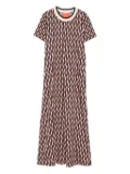 La DoubleJ geometric-print dress - Blue