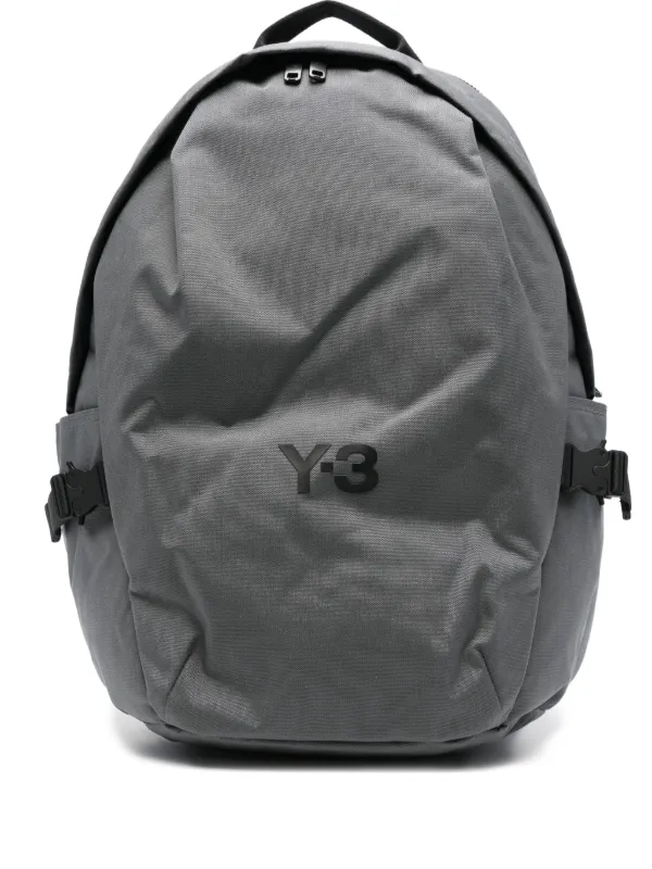 Y-3 logo-plaque Backpack | Grey | FARFETCH ID