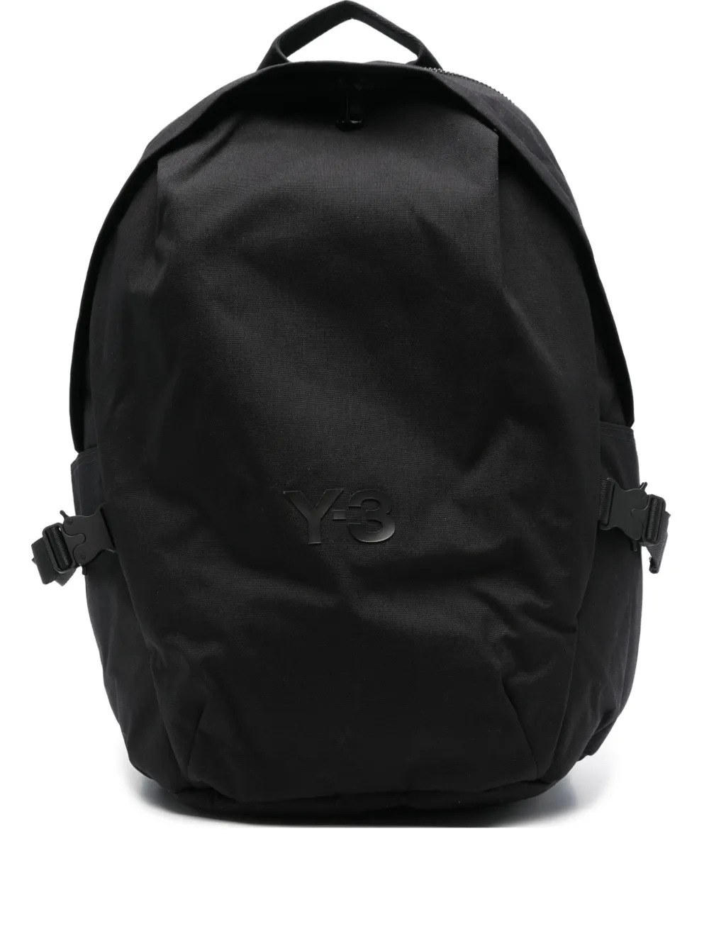 Y-3 Logo-plaque Backpack In Black