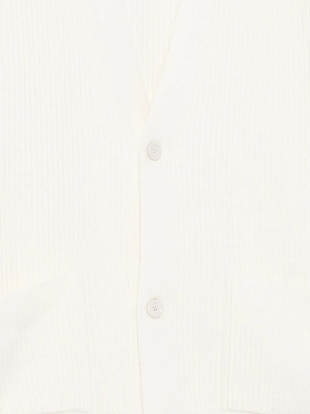 Lardini Geribbeld vest met knopen Beige