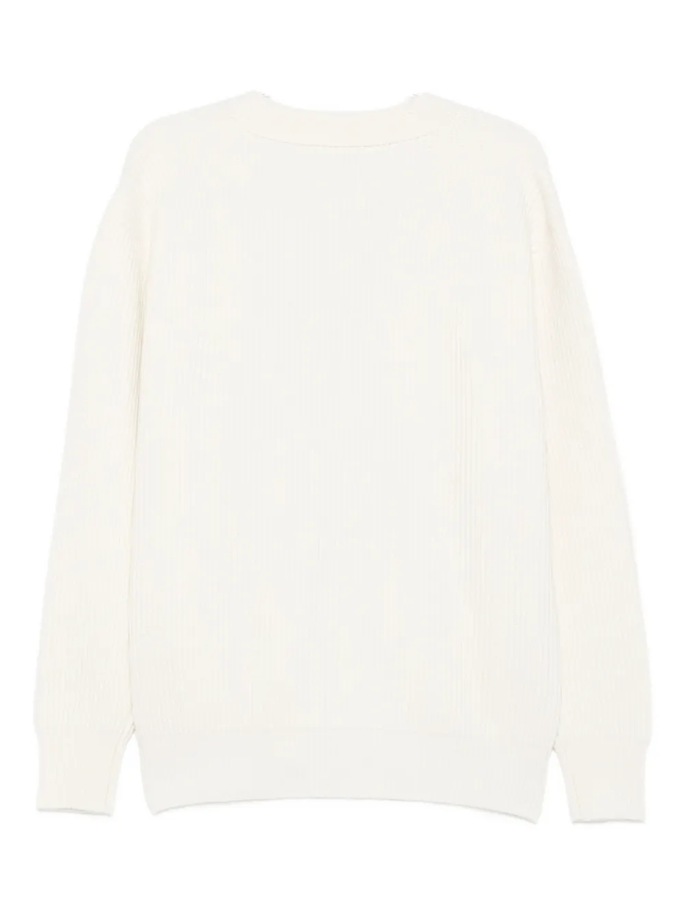 Lardini Geribbeld vest met knopen Beige