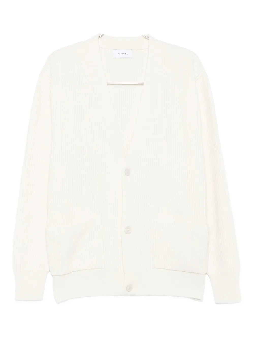 Lardini Geribbeld vest met knopen Beige