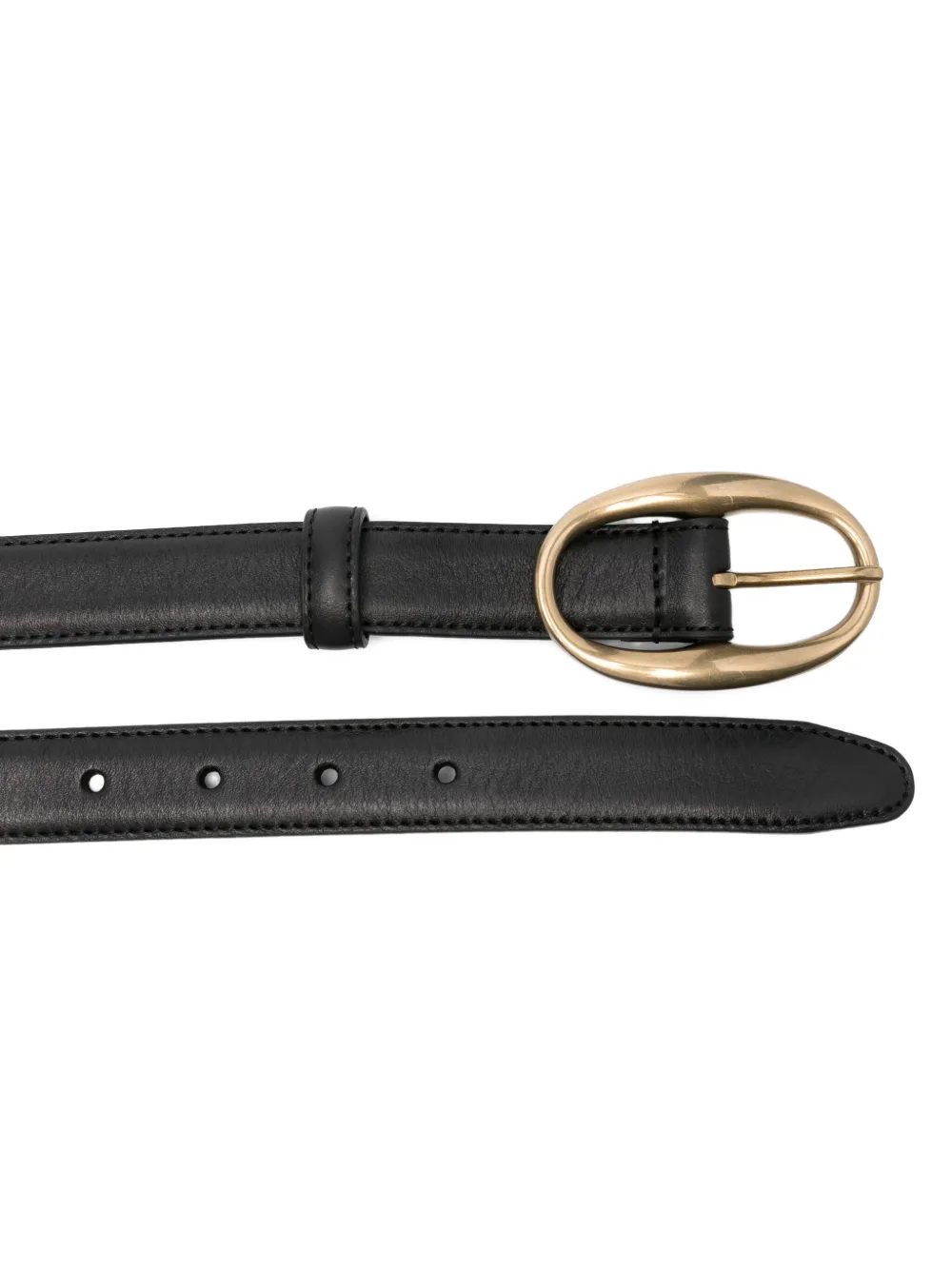 Lardini Riem met ovalen gesp Zwart