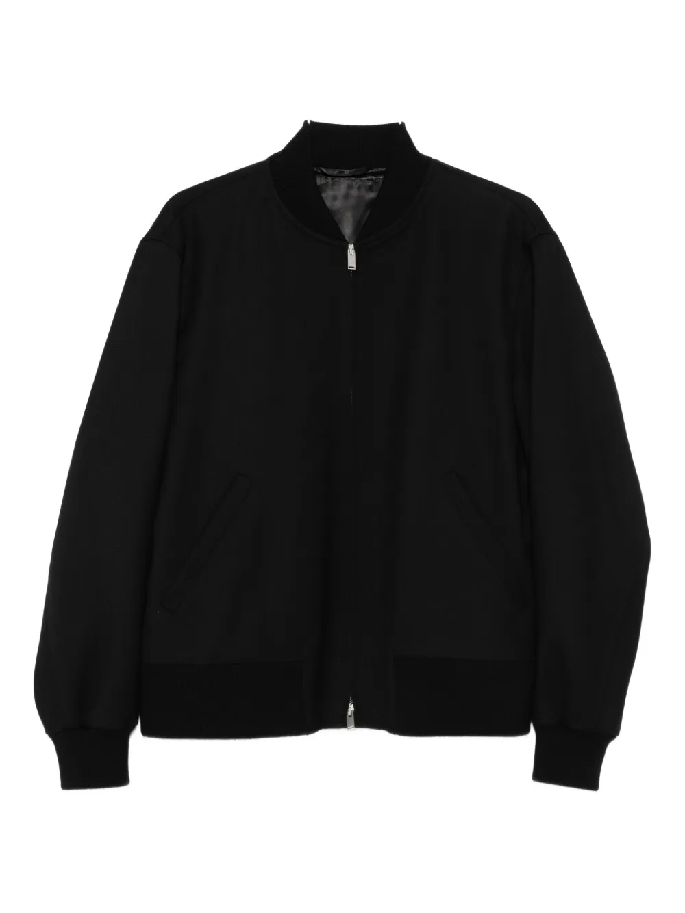 Lardini zip-front bomber jacket Zwart