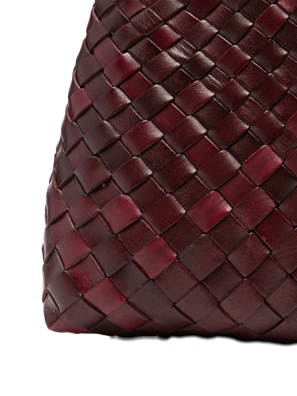 Dragon Diffusion Woven-leather Tote Bag In Red