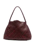 DRAGON DIFFUSION woven-leather tote bag - Red