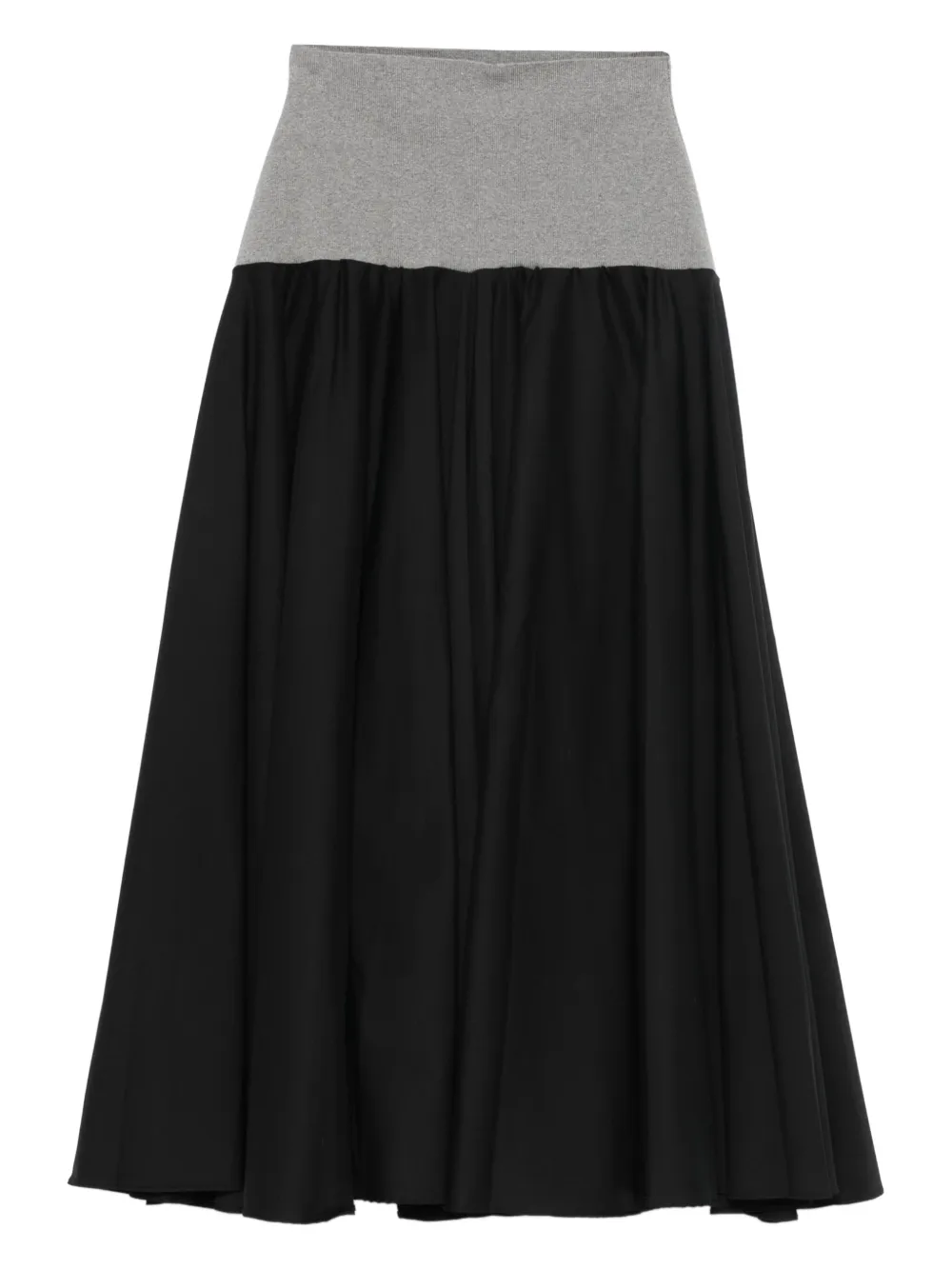 Gimaguas two-tone flared-hem midi skirt | Black | Image 1
