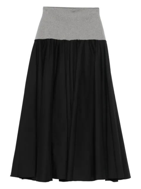 Gimaguas two-tone flared-hem midi skirt