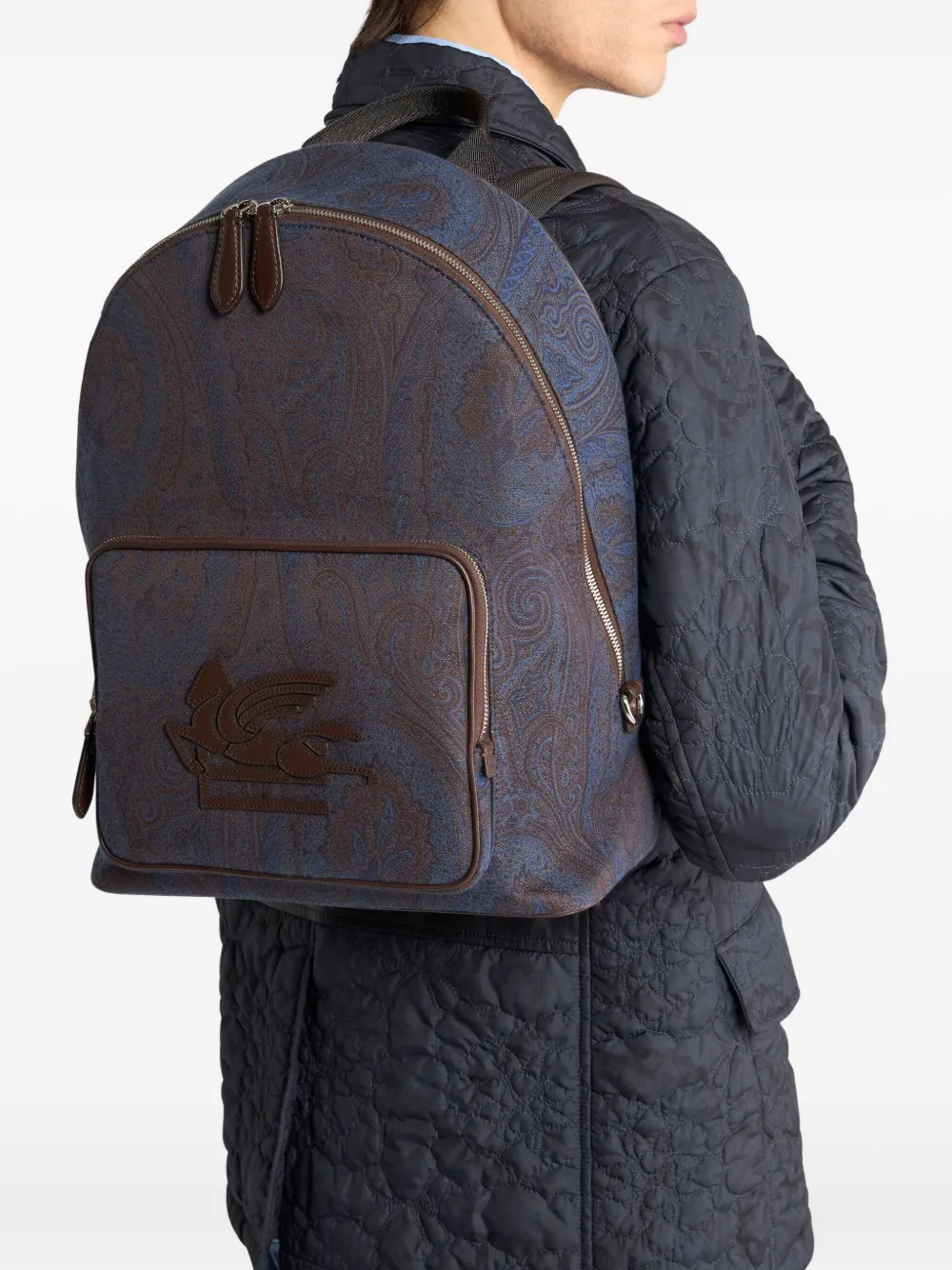 ETRO Essential paisley-pattern backpack Blauw