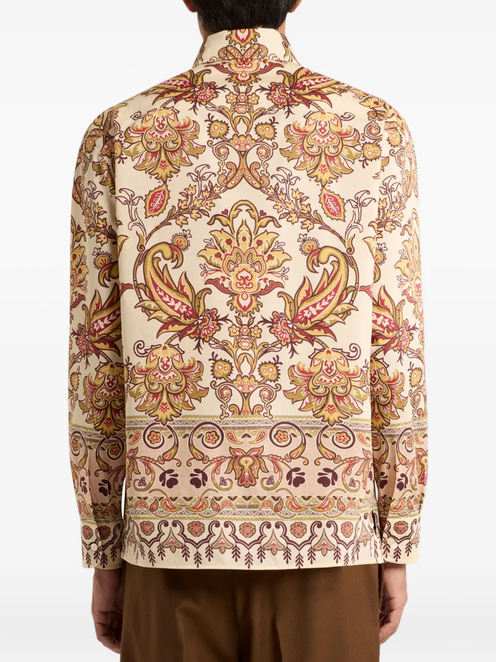 ETRO paisley-print cotton shirt Beige