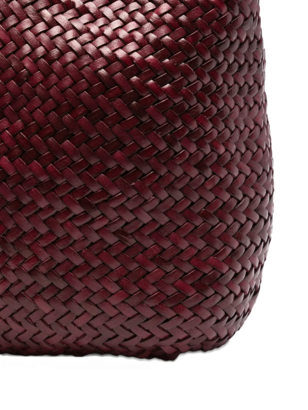DRAGON DIFFUSION woven leather shoulder bag Rood