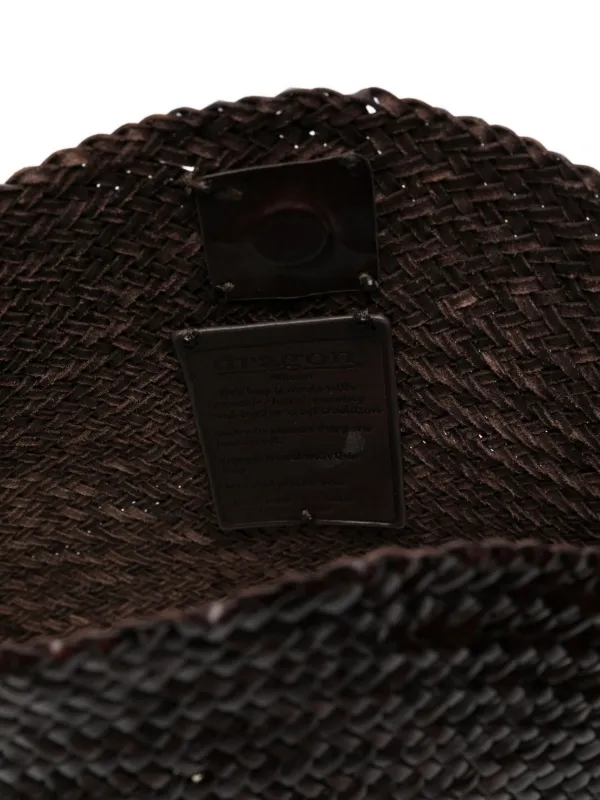 DRAGON DIFFUSION Santa Marta woven-leather Shoulder Bag | Brown