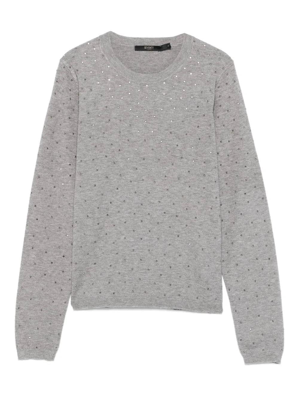 Seventy Embellished Round-neck Sweater In Gray