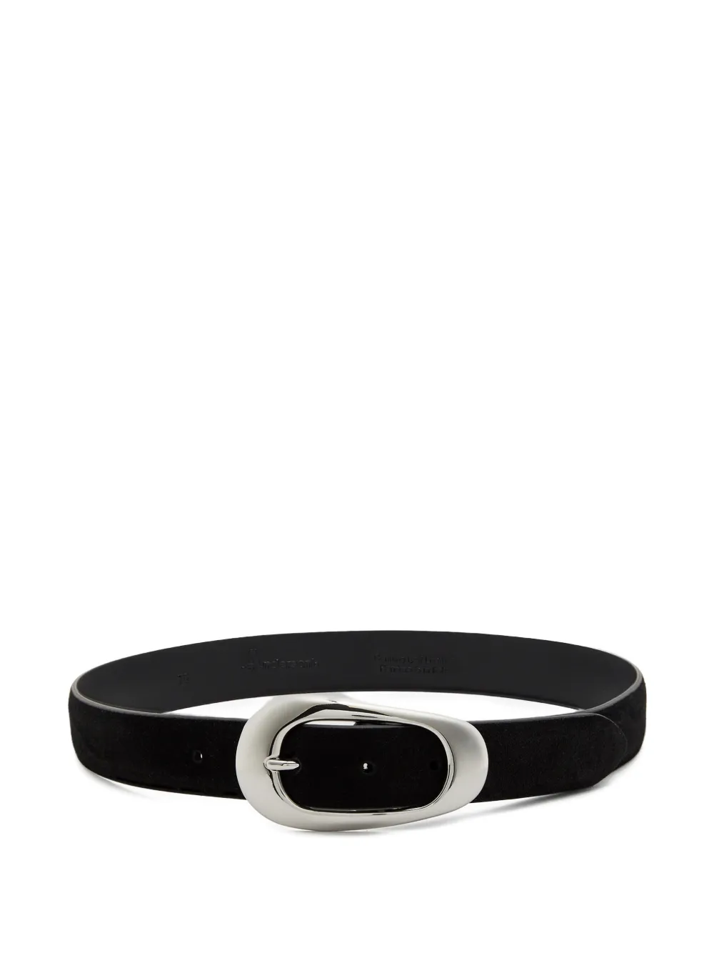 Anderson's oval-buckle suede belt - Nero