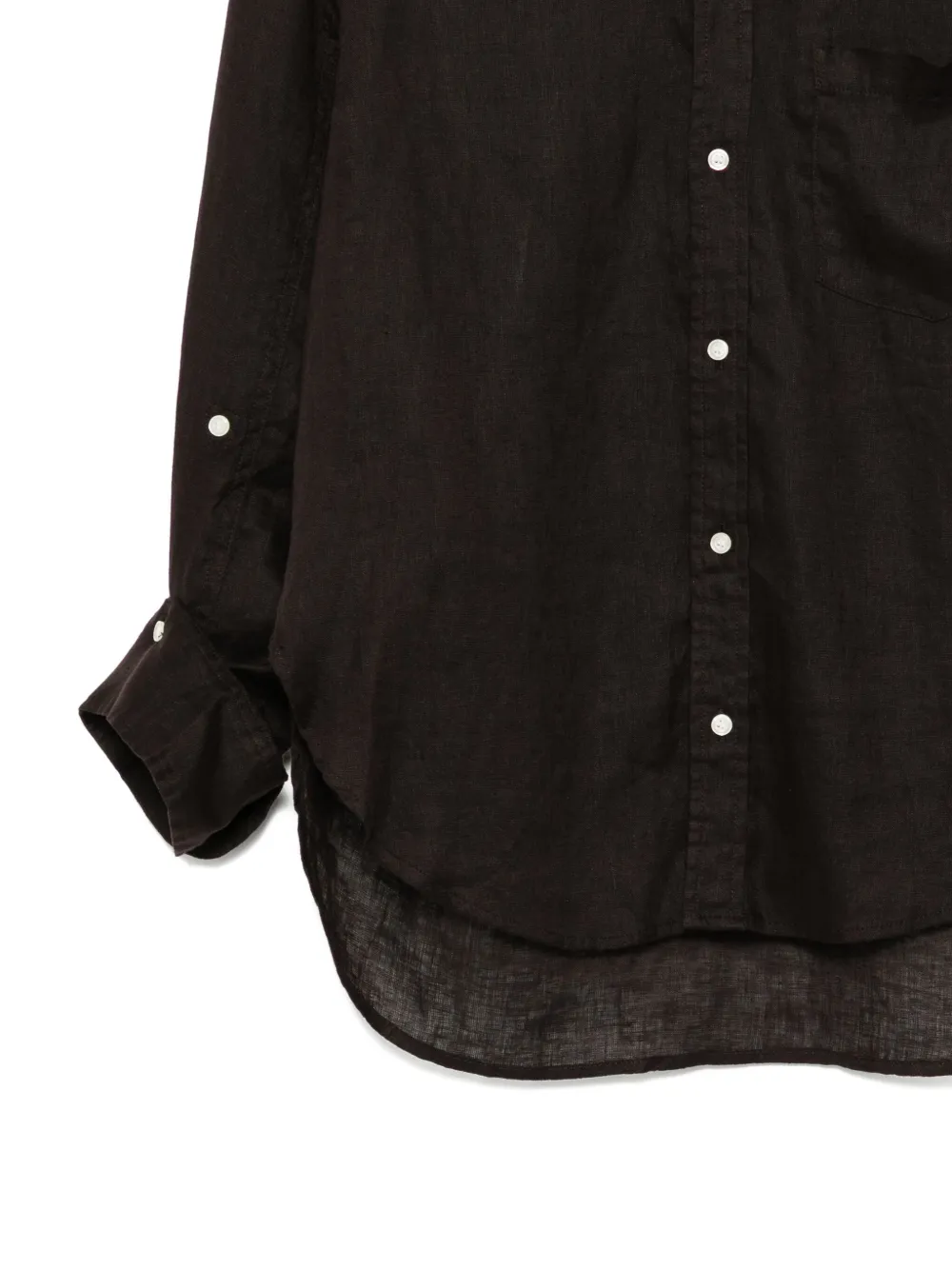 Citizens of Humanity Kayla Shrunken linnen blouse Bruin
