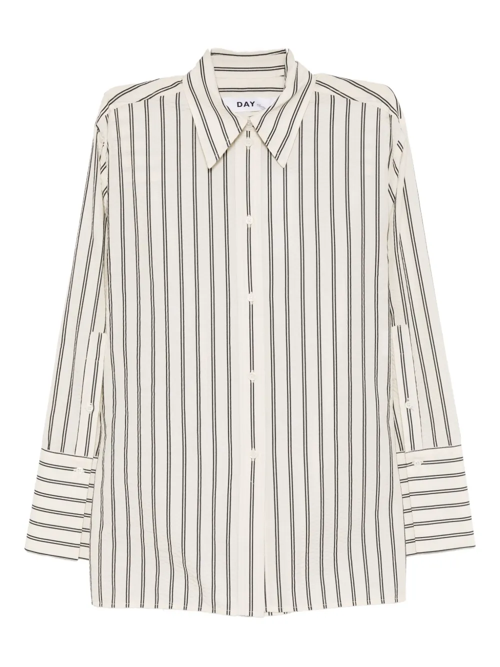 Day Birger Et Mikkelsen Mylo Delicate Stripes Seersucker Shirt In White
