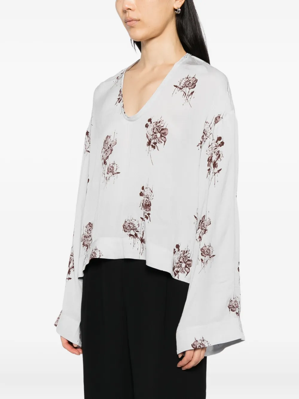 Day Birger Et Mikkelsen Top met bloemenprint Grijs