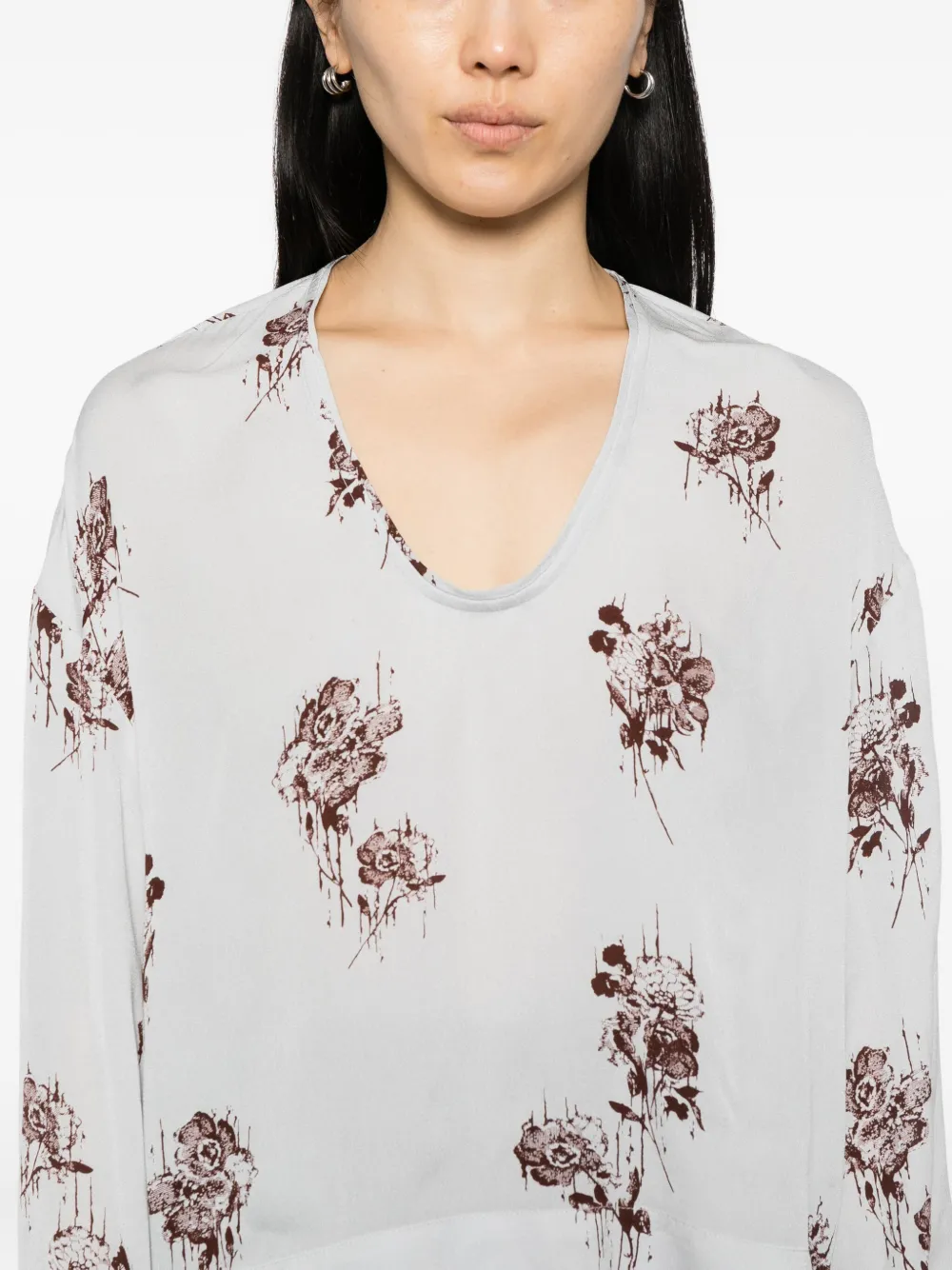 Day Birger Et Mikkelsen Top met bloemenprint Grijs