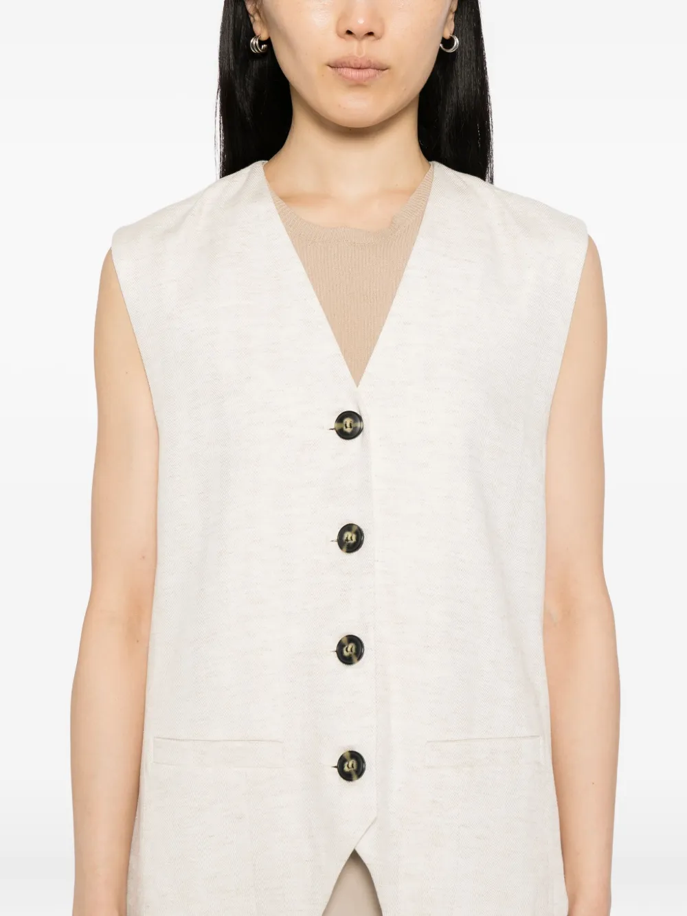 Day Birger Et Mikkelsen Palmer tweed top Beige