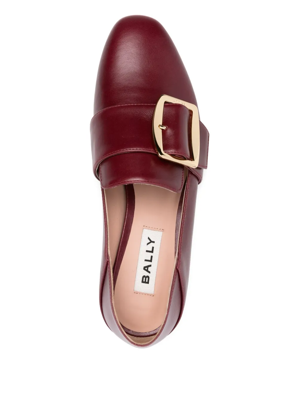 Bally buckle-detail leather loafers Red