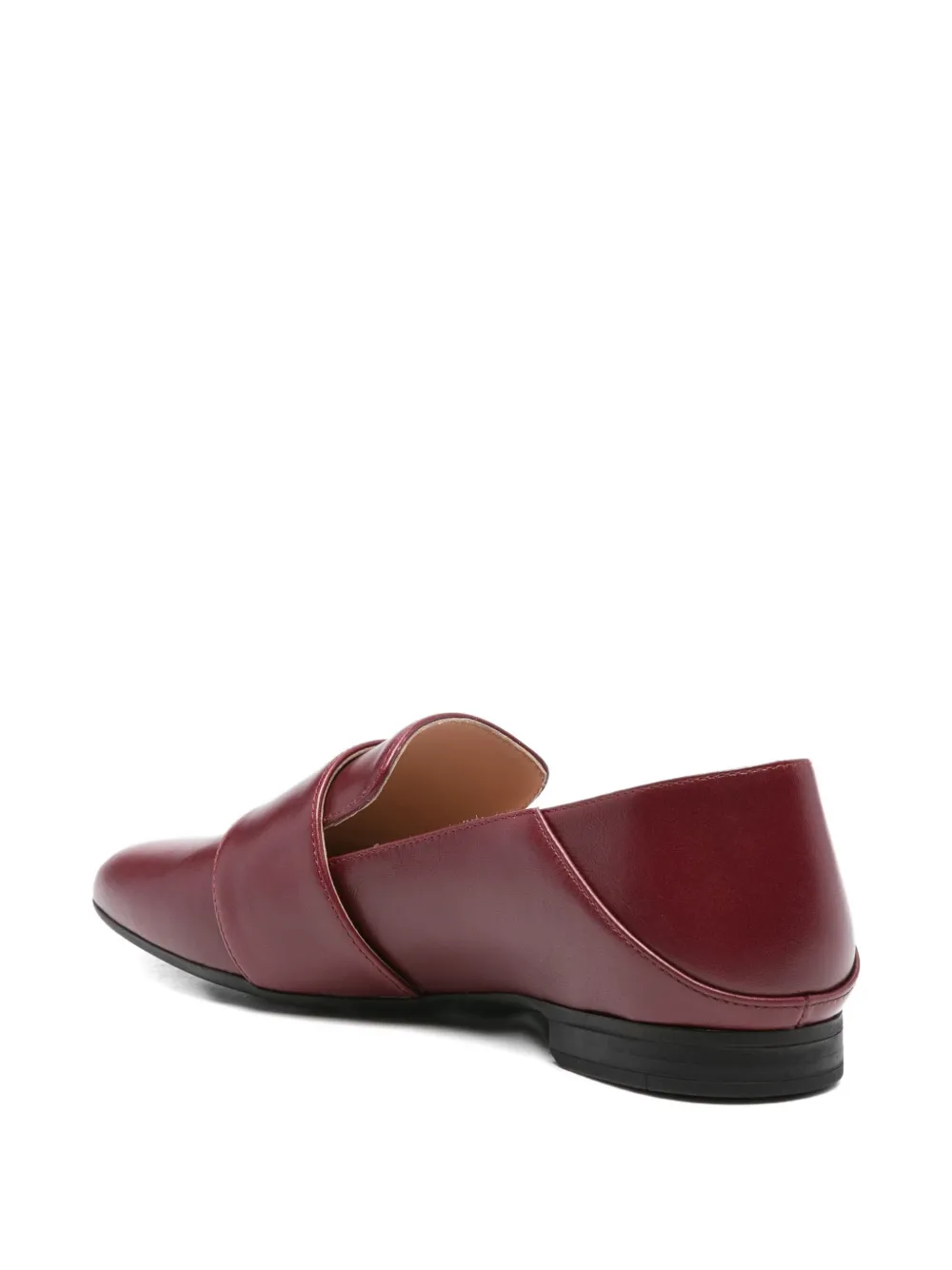 Bally buckle-detail leather loafers Red