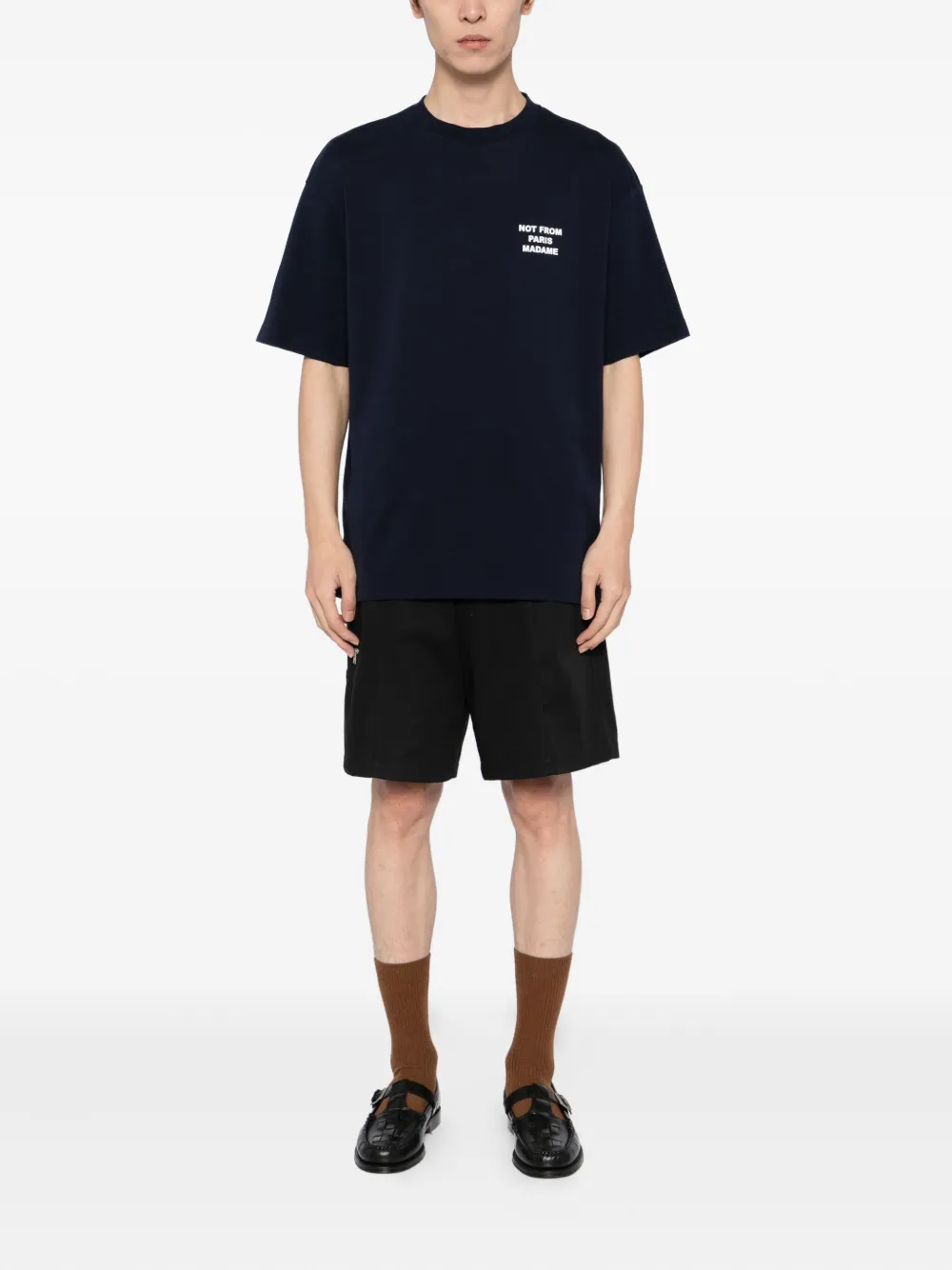 Drôle De Monsieur T-shirt met logoprint - Blauw