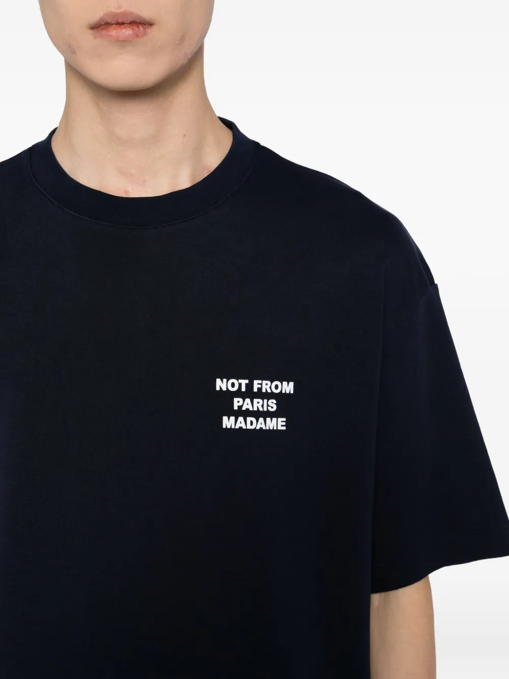 Drôle De Monsieur T-shirt met logoprint Blauw