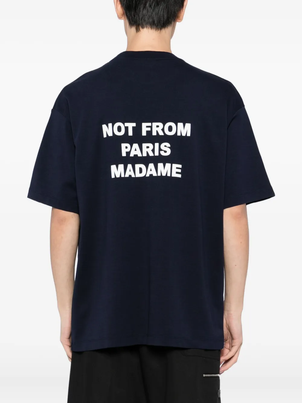 Drôle De Monsieur T-shirt met logoprint Blauw