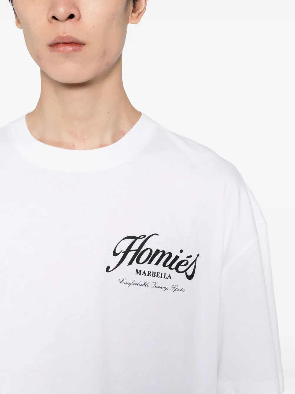 HOMIES MARBELLA T-shirt met logoprint Wit