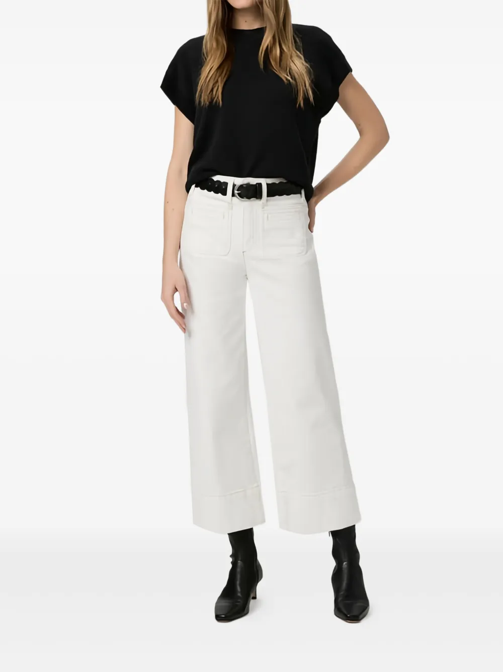 PAIGE Anessa jeans met opgestikte paspelzak - Wit