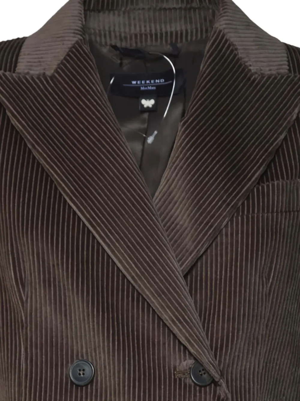Weekend Max Mara Katanga Double-breasted Corduroy Blazer In Brown
