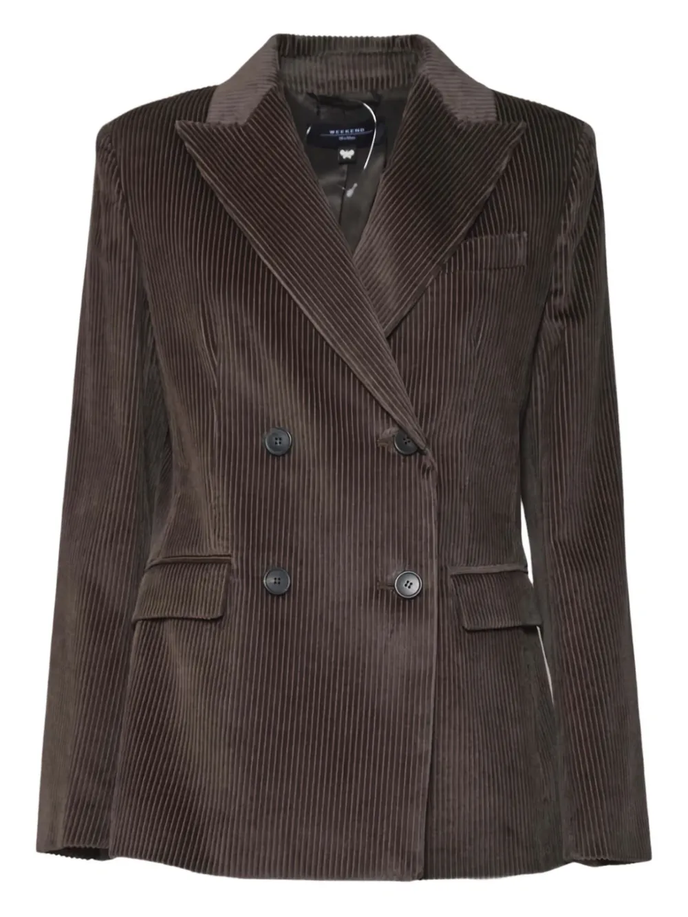 Weekend Max Mara KATANGA double-breasted corduroy blazer | Brown | Image 1