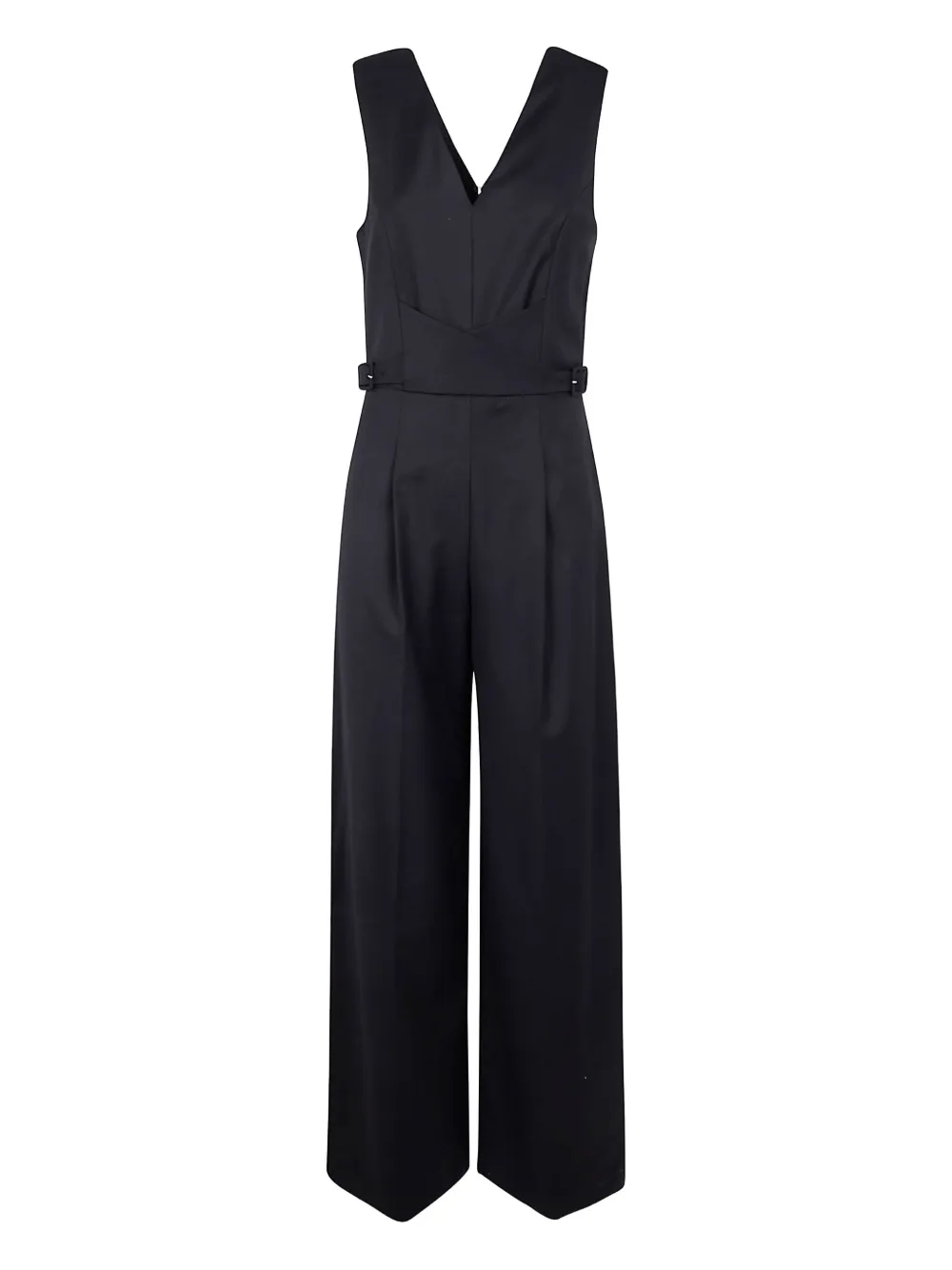 Blugirl V-neck belted jumpsuit Zwart