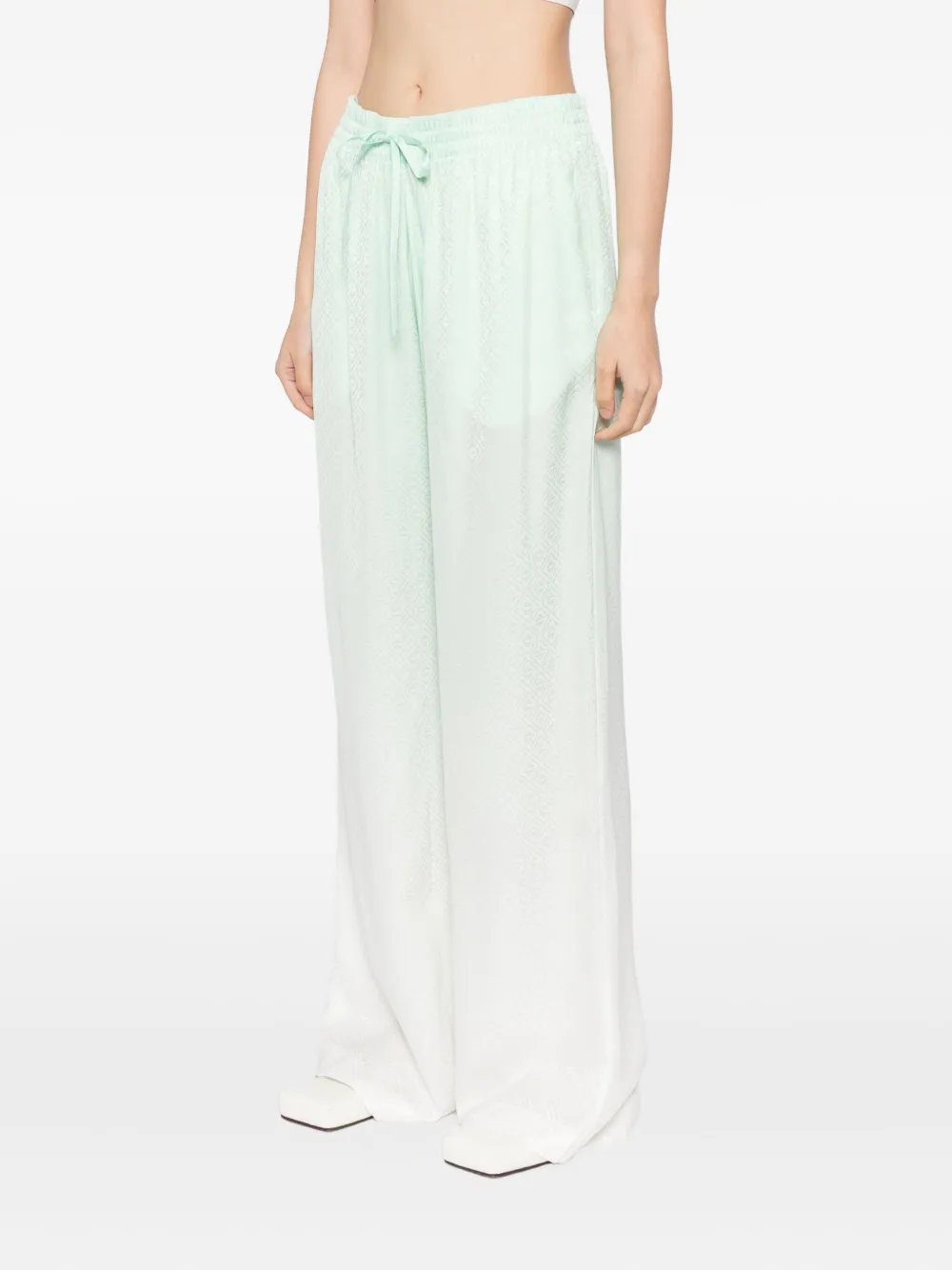 Casablanca Broek met jacquard Groen