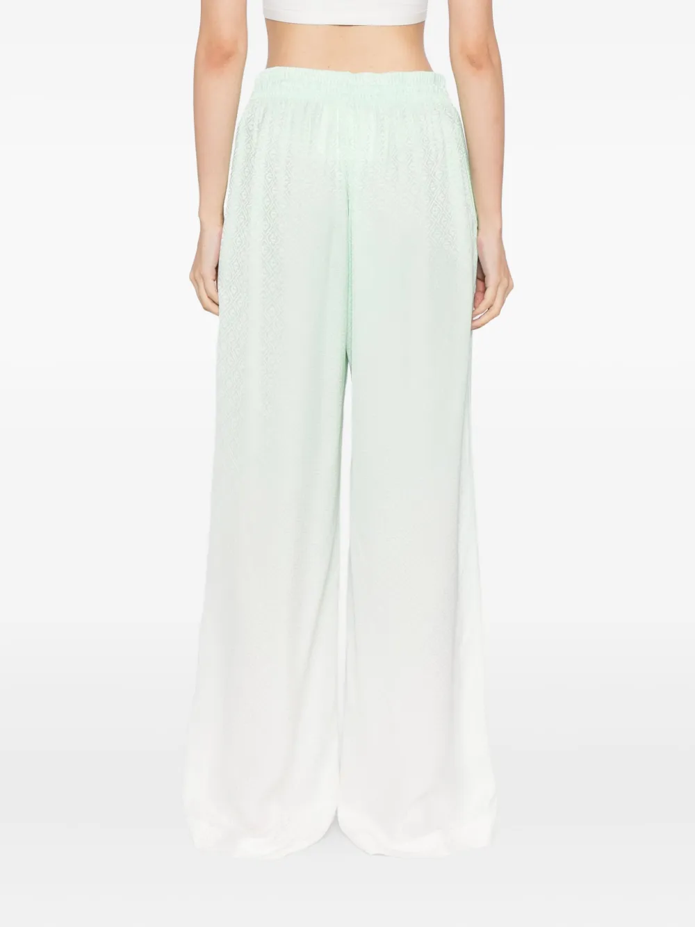 Casablanca Broek met jacquard Groen