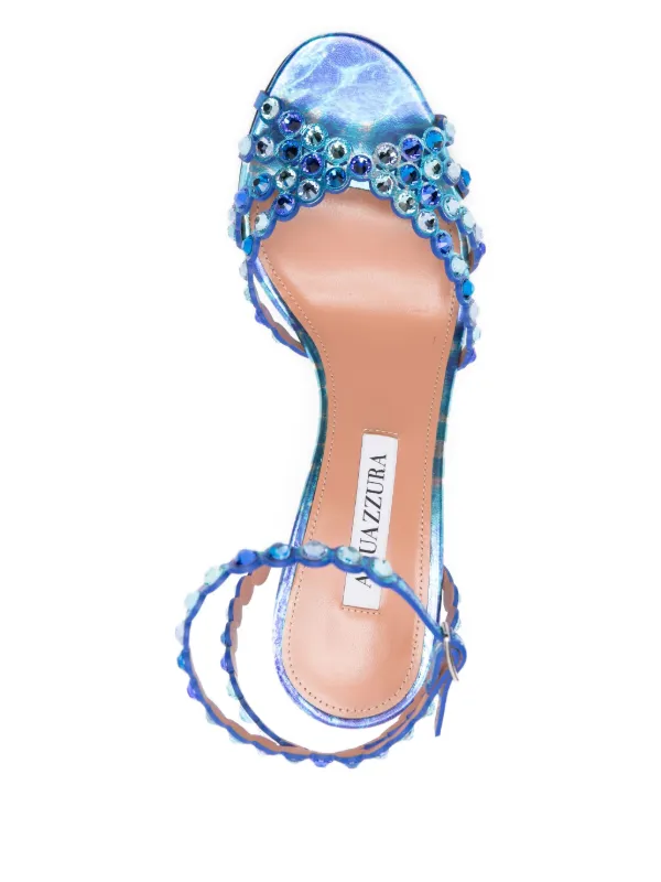 ☆jma☆ Aquazzura 85 Mm Tequila crystal-embellished Stiletto Sandals