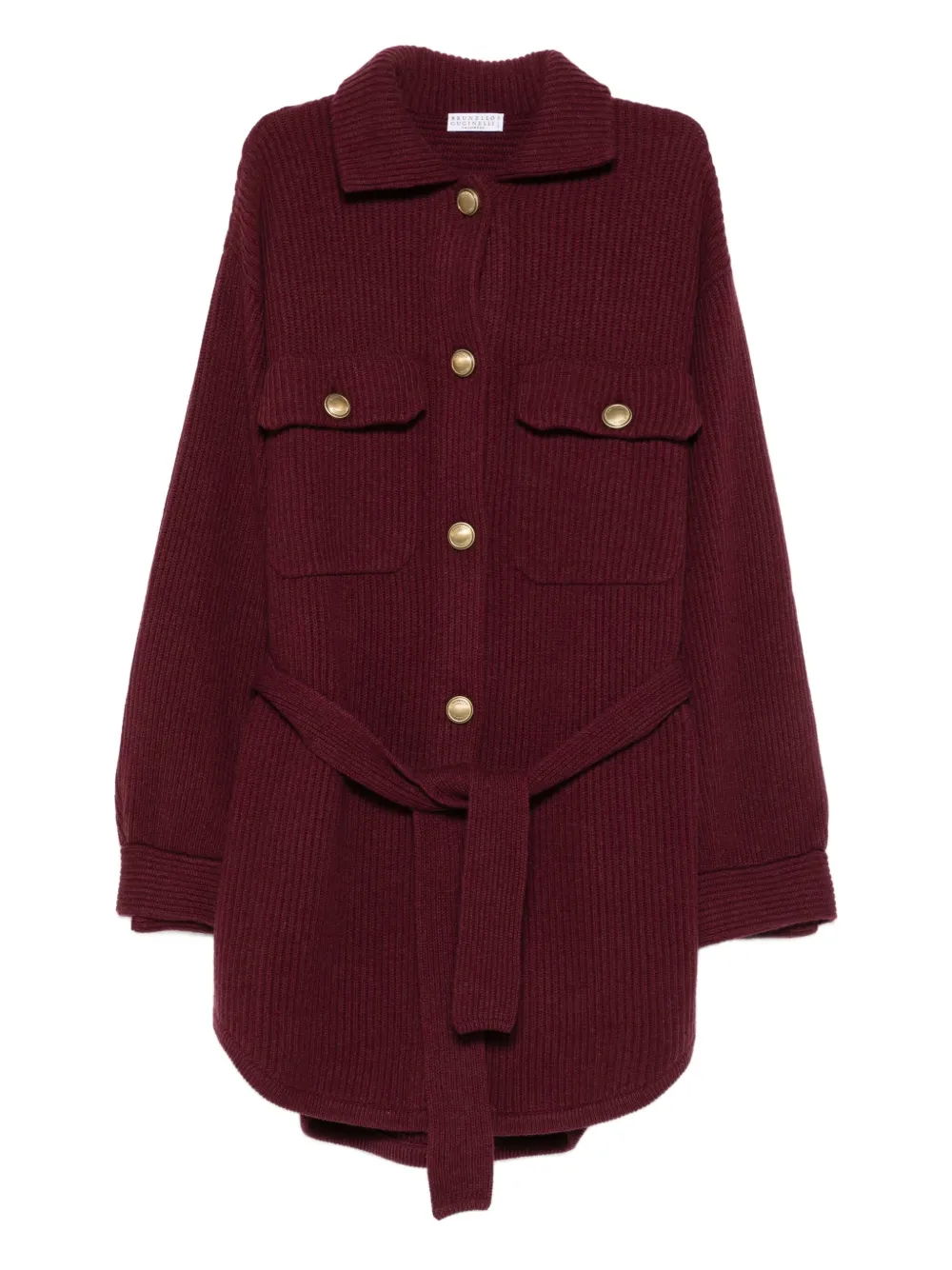 Brunello Cucinelli belted buttoned cardigan | Red | Image 1
