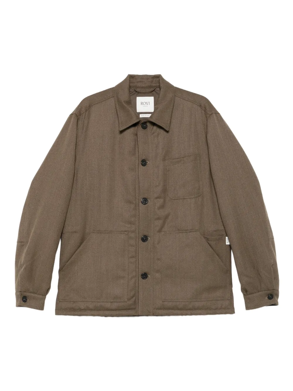 ROVI lucca herringbone pocket jacket - Verde