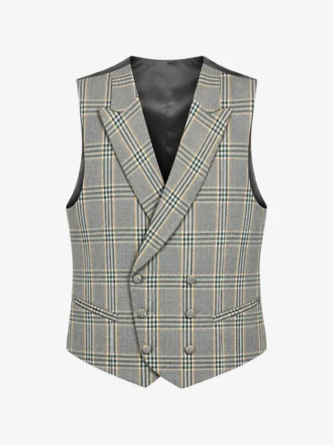 ETIEM TEXTIL S.L. check-pattern double-breasted waistcoat