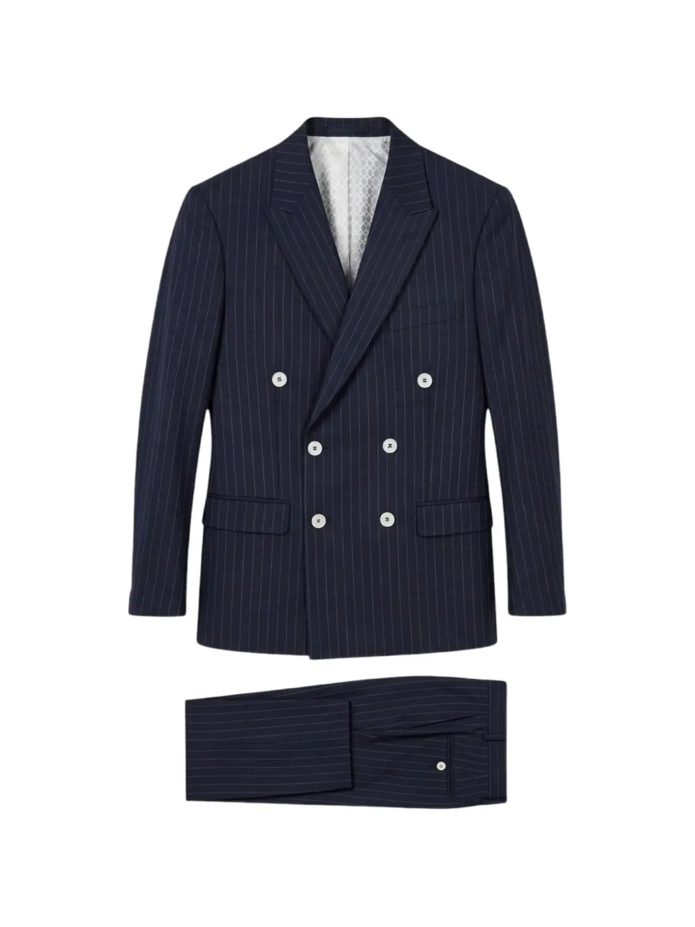 RAMON SANJURJO pinstripe double-breasted suit - Blu