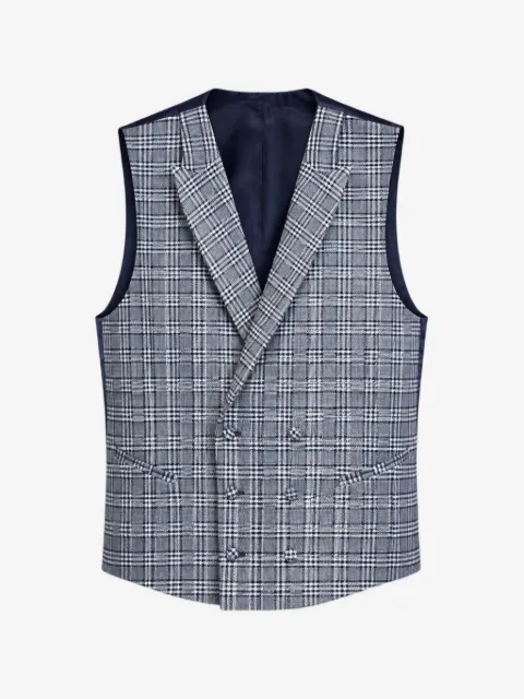 ETIEM TEXTIL S.L. check-pattern double-breasted waistcoat