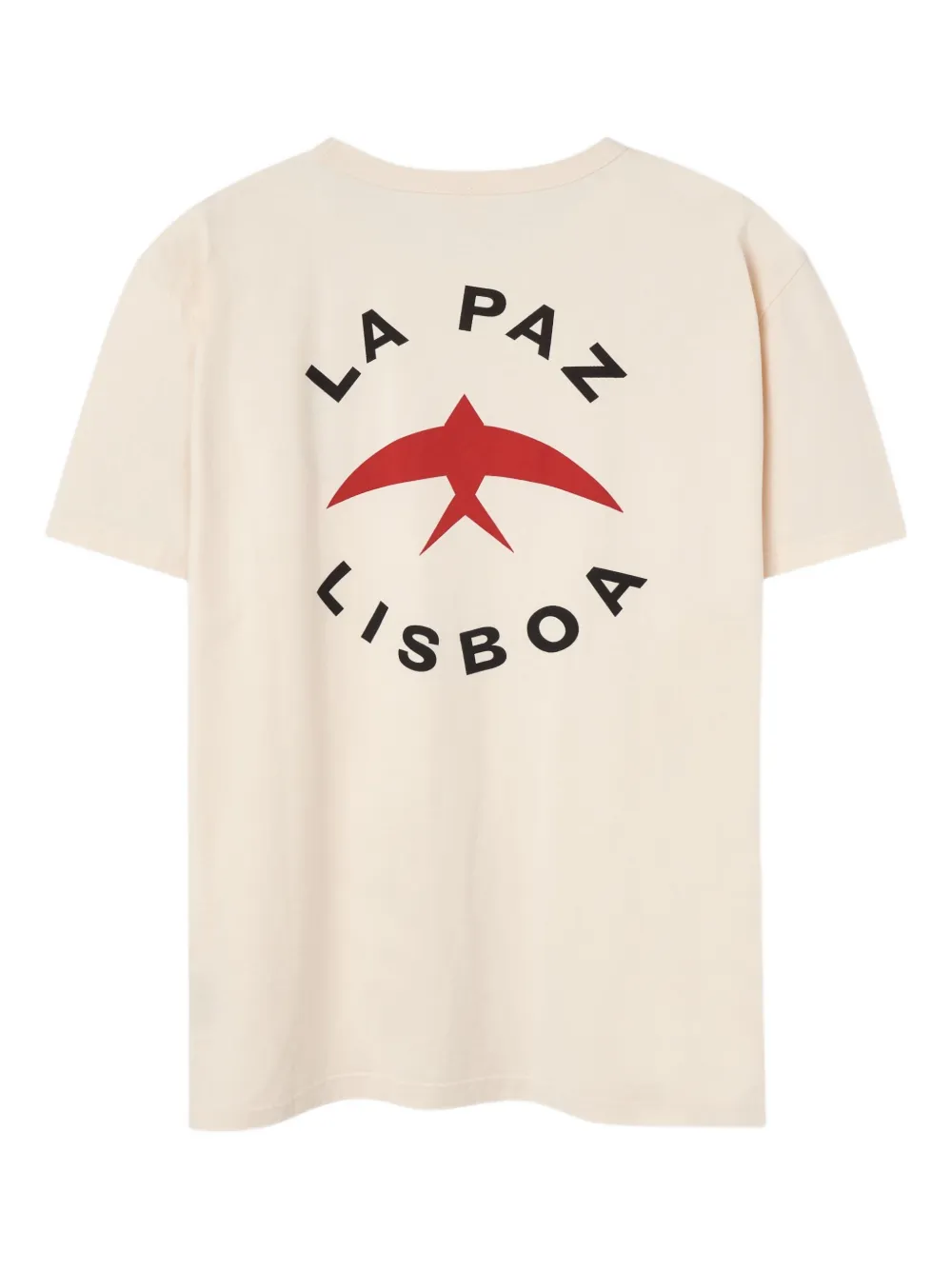 LA PAZ Guerreiro  Lisboa printed T-shirt - Beige