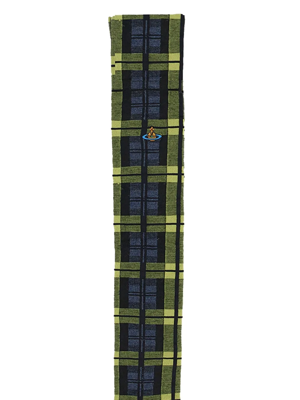 Vivienne Westwood tartan-pattern Orb-patch socks Geel