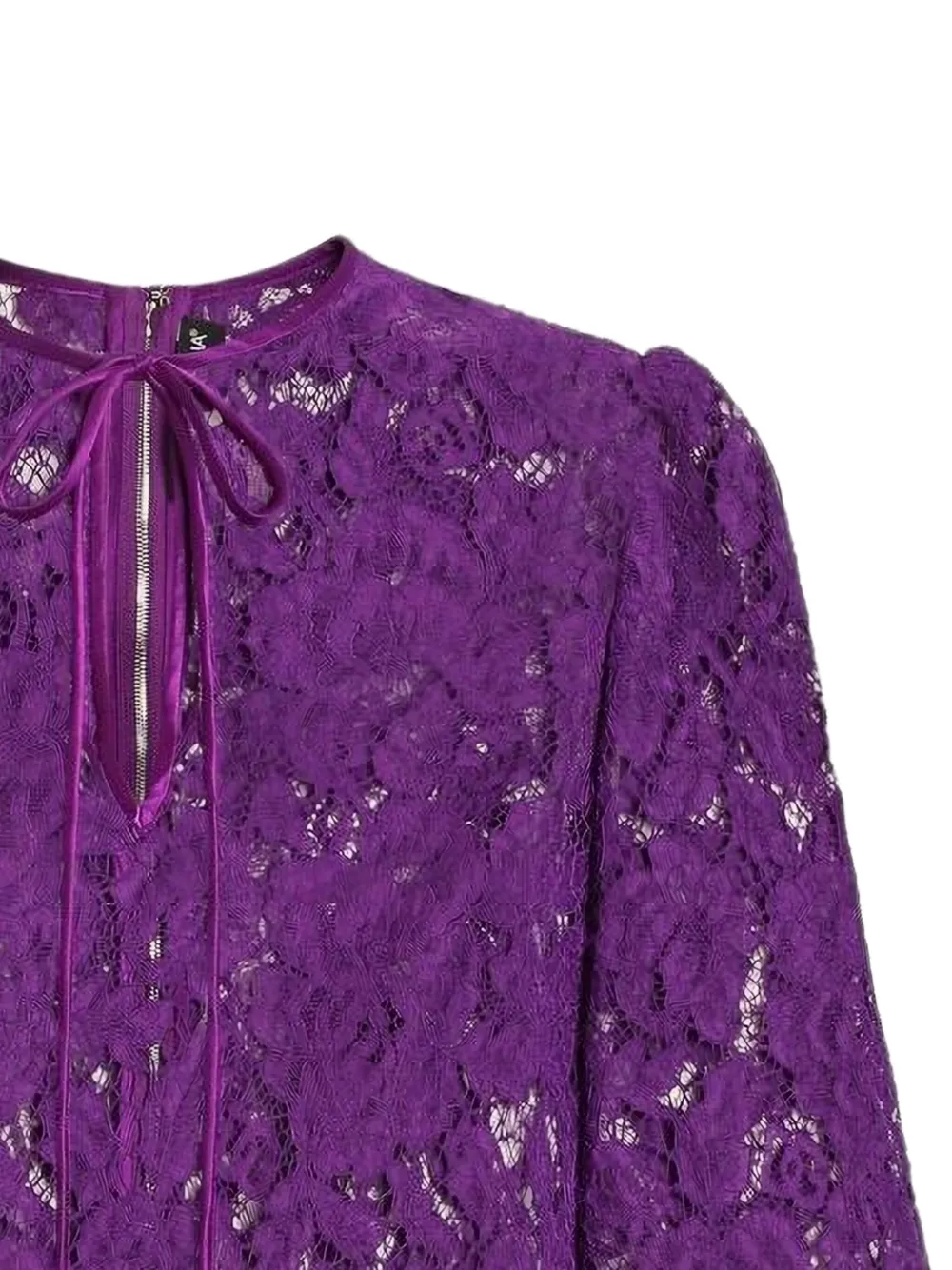 Dolce & Gabbana lace-pattern bell-sleeve dress - Paars