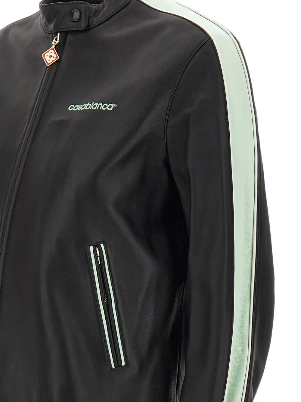 Casablanca leather racer jacket Zwart