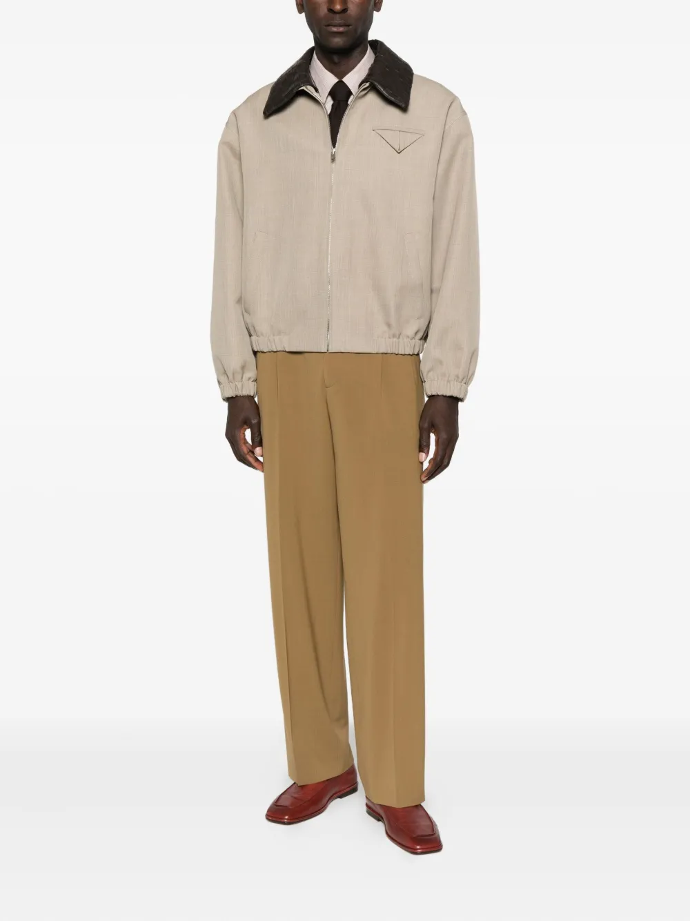 Cellar Door pleated button-fly trousers - Bruin